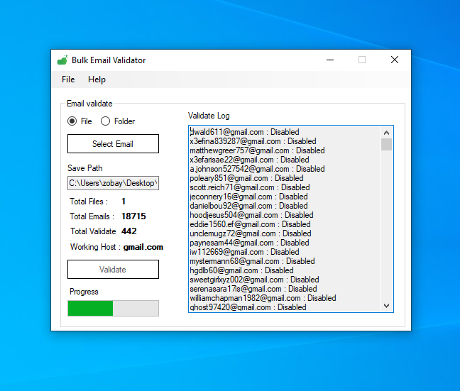 Bulk Email Validator